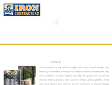Tablet Screenshot of ironcontractors.com